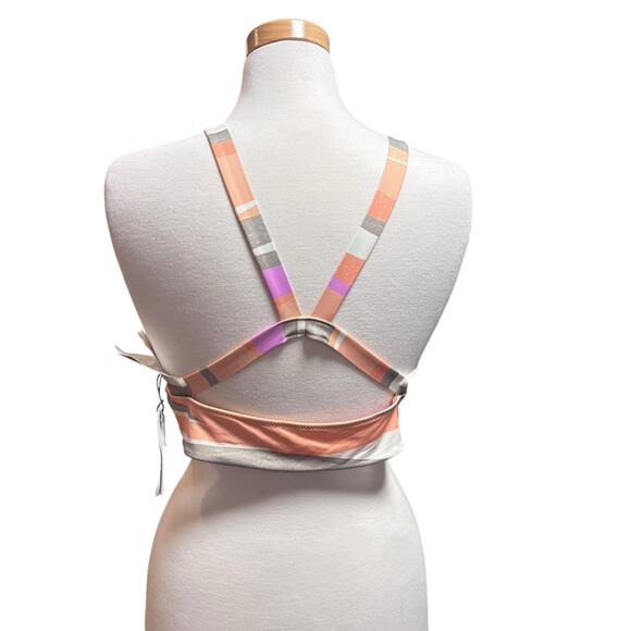 NWT prAna Marine Street Swim Top High Neck Striped Swimming Bikini Top Size Med - Picture 5 of 9